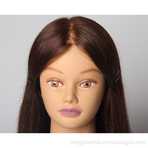 Hairdresser human hair long neck female head manikin mannequin training head realistic